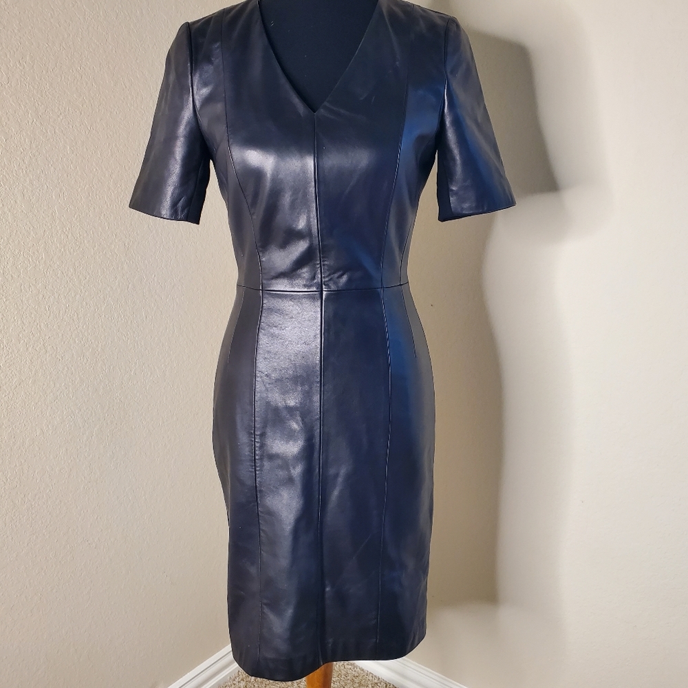 Antonio Melani Black Leather Dress